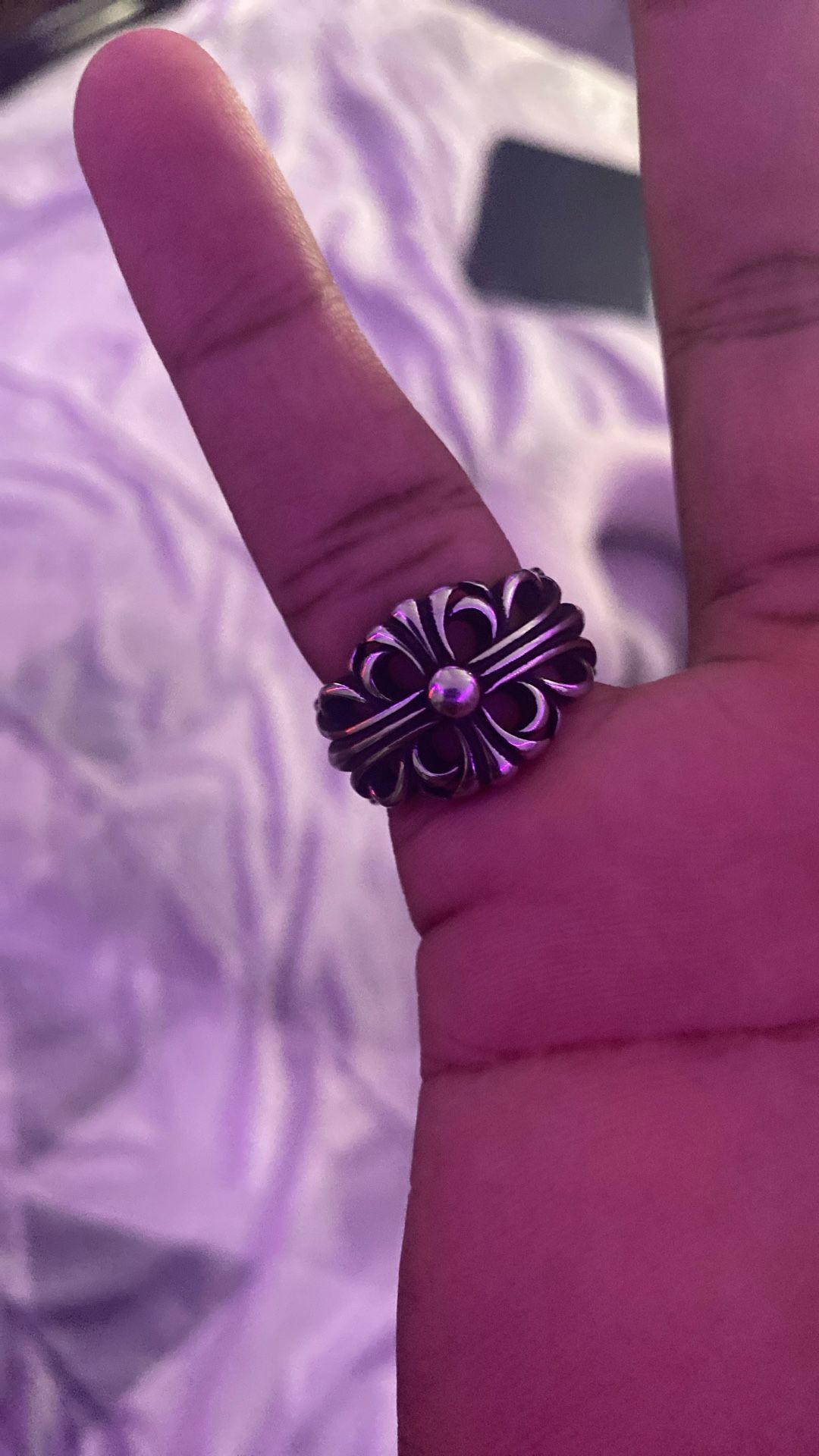 Chrome Hearts Double Floral Ring