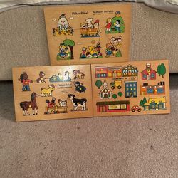 Three Fisher-Price Puzzles Ages 1-4