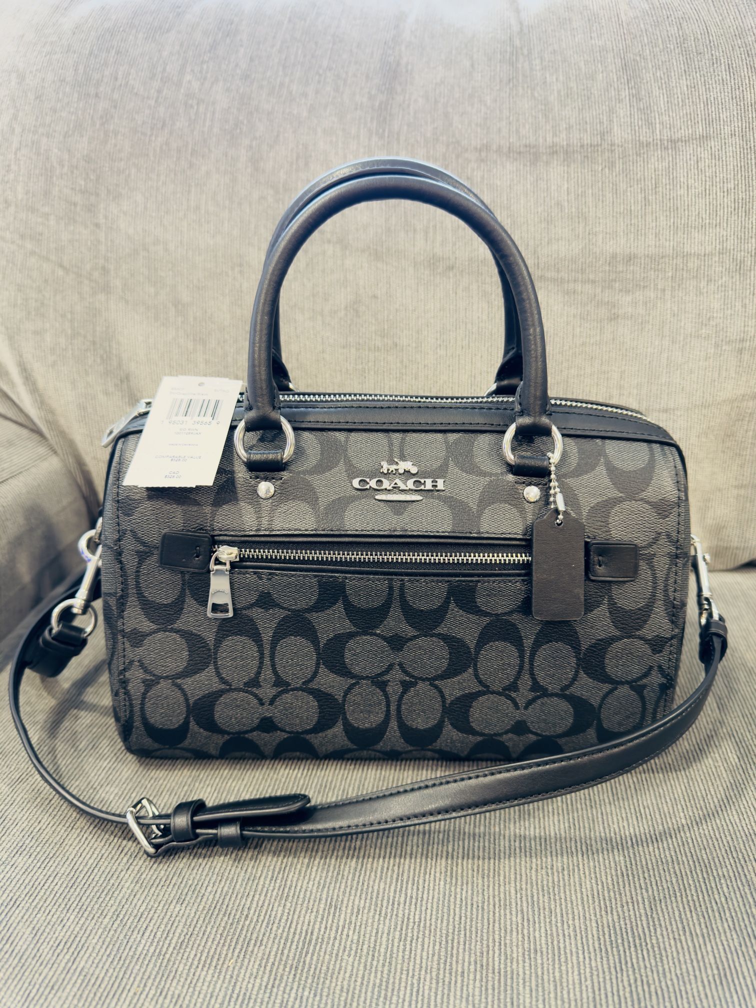 Coach Rowan bag in Graphite/black/silver