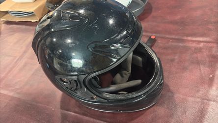 Black Full-Face Motorcycle Helmet