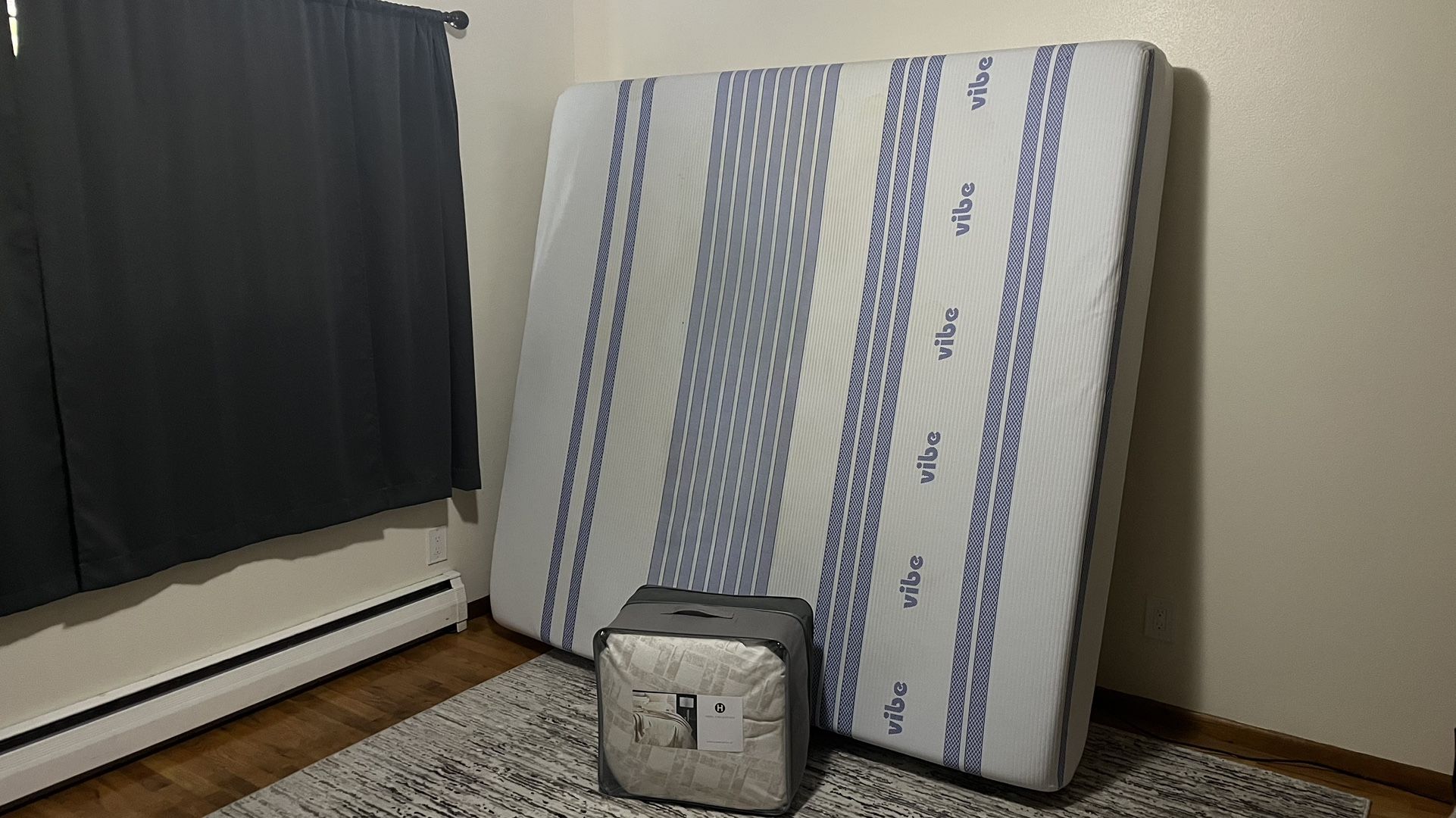 King Bed Set β Vibe Mattress + LED Wood Frame + USB Charging & Storage