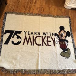 Disneyland Mickey Blanket 75 Years Exclusive 