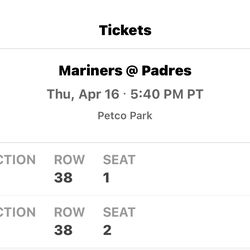 Padres vs Mariners