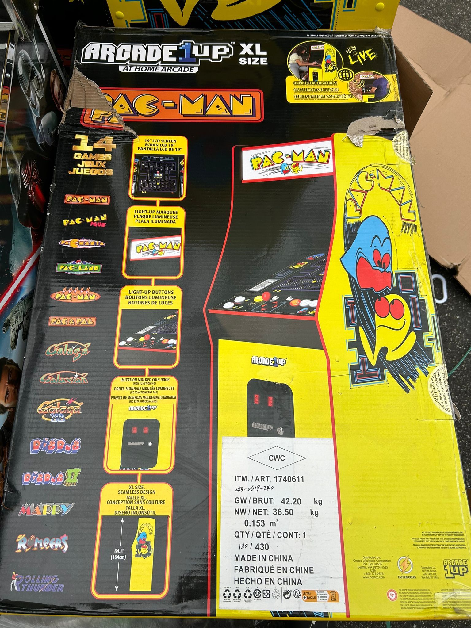 Arcade1up PAC-MAN XL Arcade Machine 14 Games in 1 