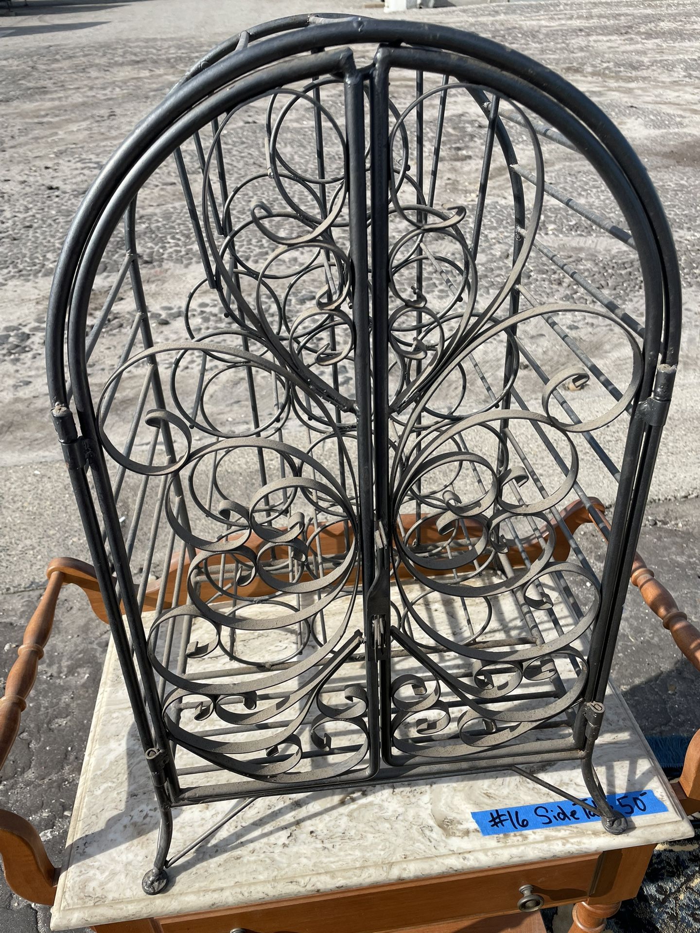 Wrought Iron Wine Rack
