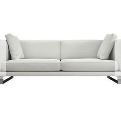 White leather sofa
