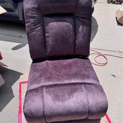 Brown  chair w storage drawer and power console with cup holders