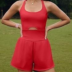 Womens Running Onesie Workout Rompers Athletic Romper One Piece Outfits Exercise Jumpsuits Gym Yoga Clothes
