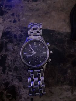 Timex silver platinum watch