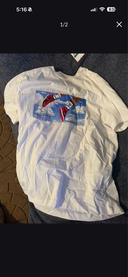 XL Flight Essentials Sky Graphic Mens Short Sleeve Shirt (White/Red)