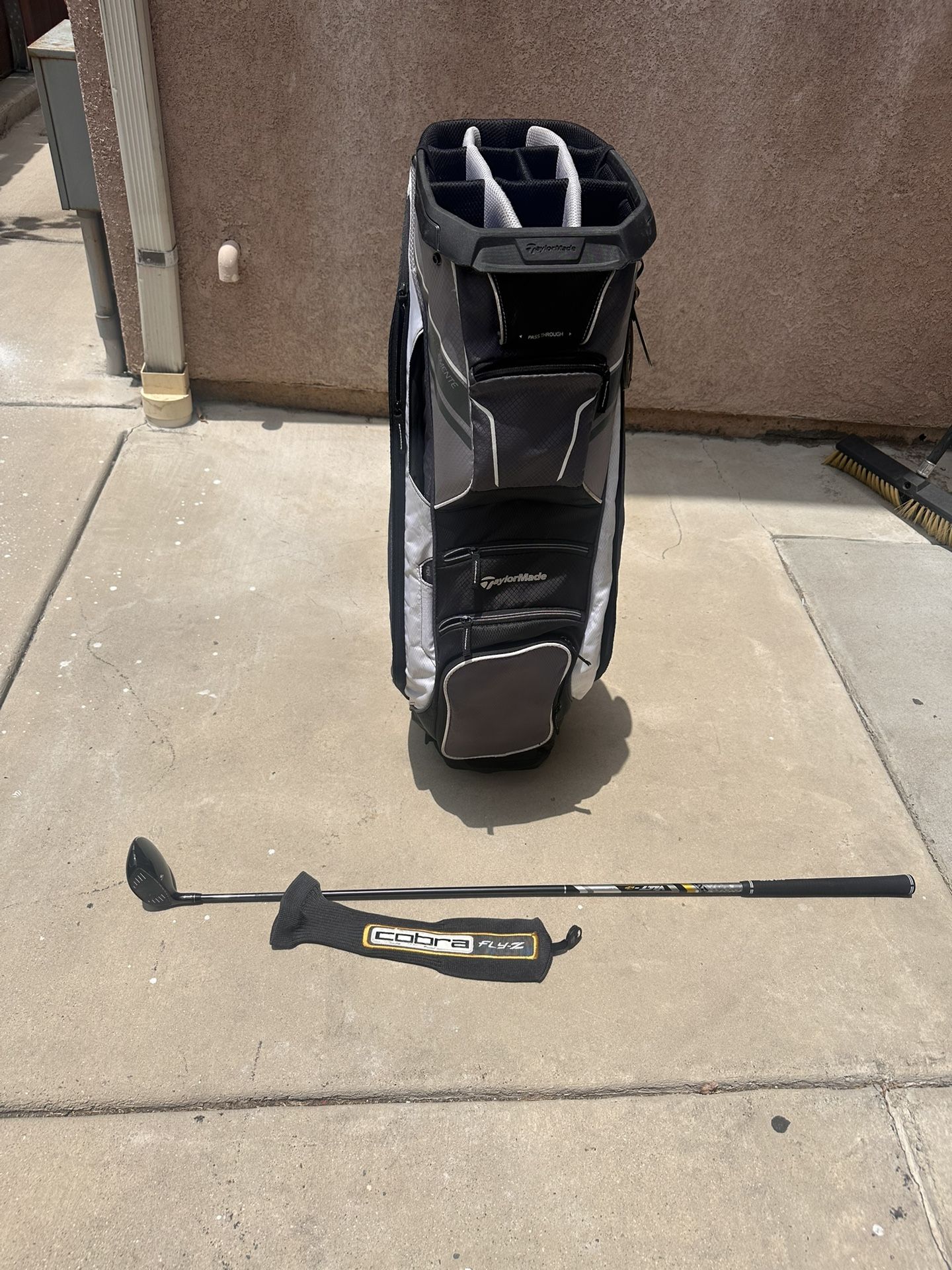 Cobra Fly-Z 5-7 fairway wood And Taylormade Golf bag.