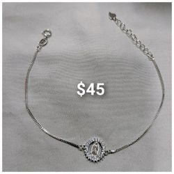 925 Sterling Silver Women's Bracelet/Brasalete De Plata 925 Para Dama 