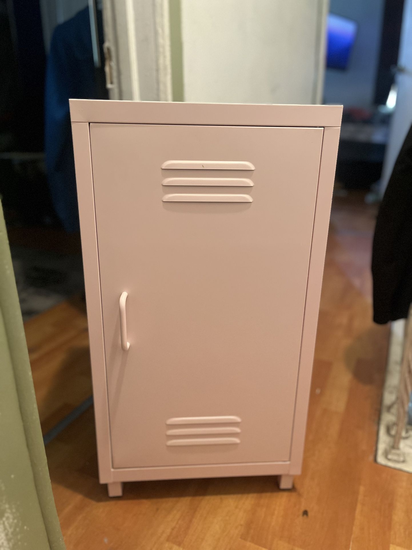 Pink Storage Locker/grey Stool
