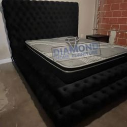 KIKI QUEEN BED FRAME W/ MATTRESS