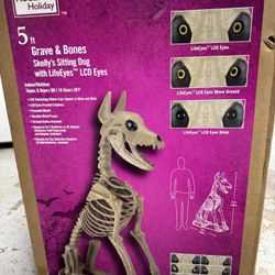 New Home Accents 5ft Skelly Sitting Dog. You Must Pick Up