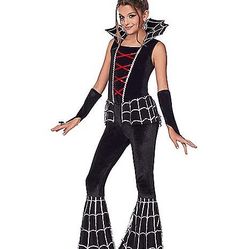 Wicked Web Black Widow Costume For Kids / Size Medium 8-10