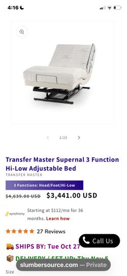 Tempur-pedic adjustable bed