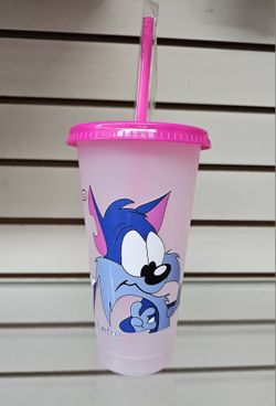 Tiny Toon Vaso Mágico  Cambia De Color Con Agua Fria  A Rosa