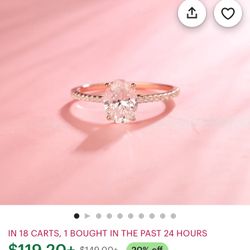 Moissanite Engagement Ring 