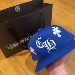 Chrome Hearts Blue Cross Patch Trucker Hat
