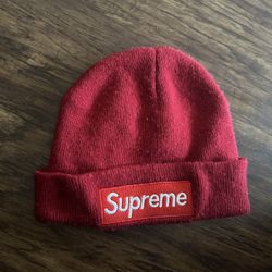 Used Red Supreme Beanie