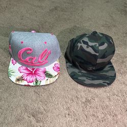 Pink Cali Floral Hat/Camo Hat