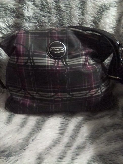 Coach Poppy Tartan Bag