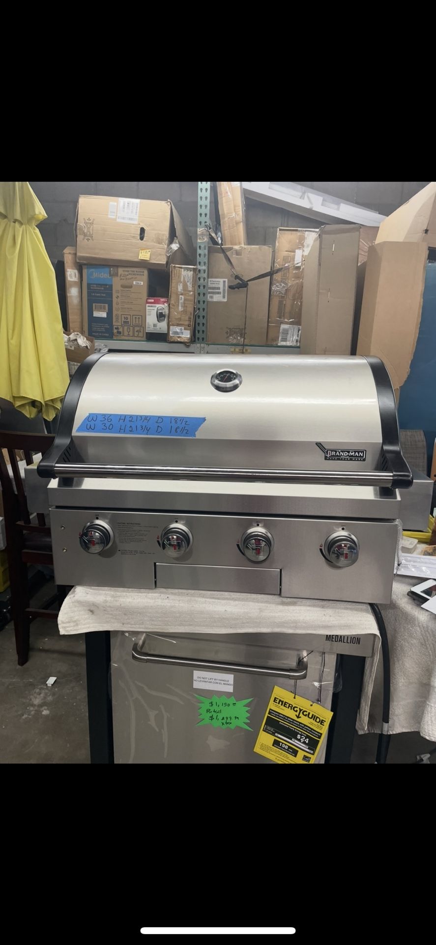 Built In Bbq Grill 4 Burner Gas Propane