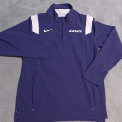 Men's Size Medium Kansas State Pullover Nike Coat Jacket Purple Football Basket