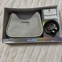 Brand New In Box Aldo Swarovski Crystal Purse & Bracelet Gift Box Set