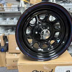 ALLIED WHEEL 52 Black Daytona Rim 16X7 5X114.3 Offset 0 BLACK (Quantity of 4)