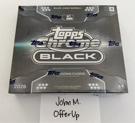 2026 Topps Chrome Black Baseball Hobby Box MLB NEW/SEALED