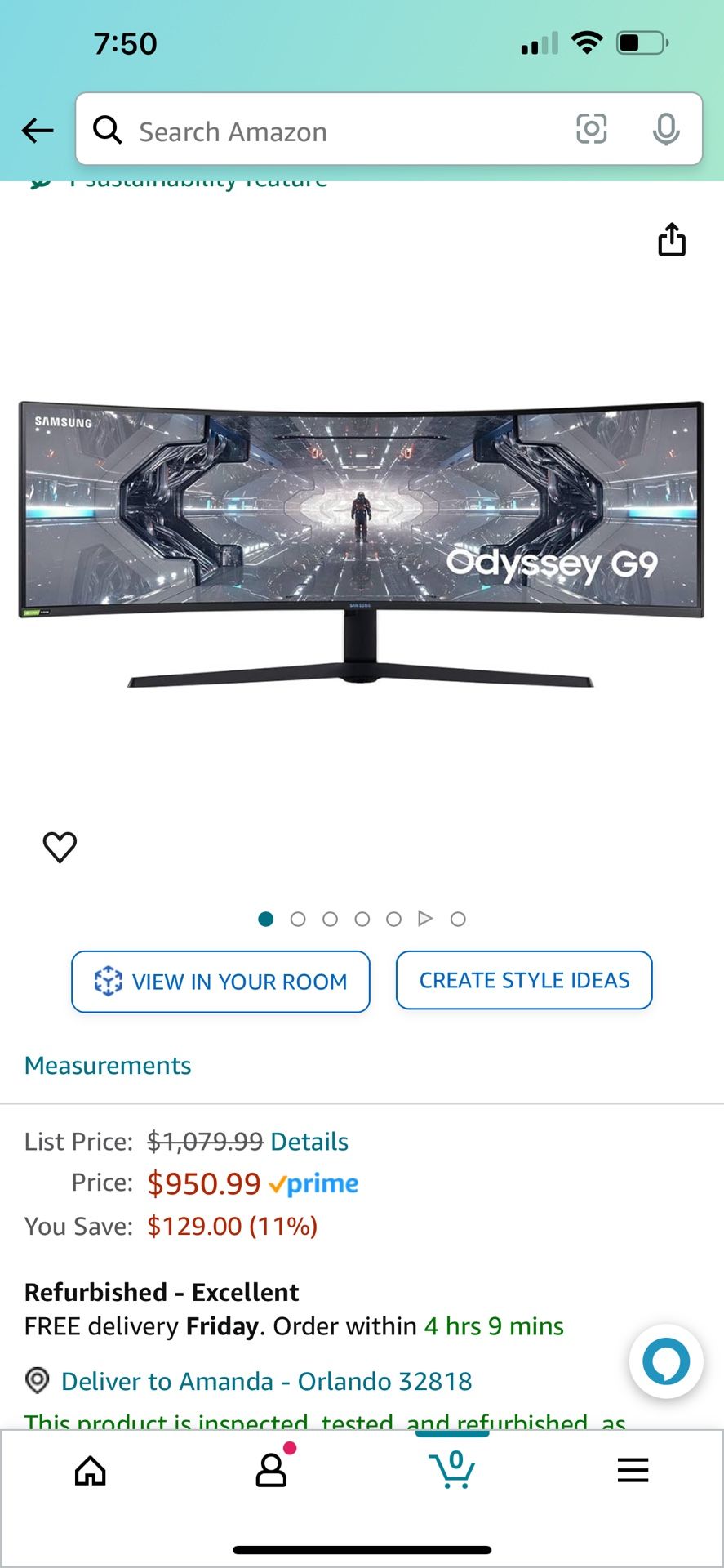 G9 49” Gaming Monitor 