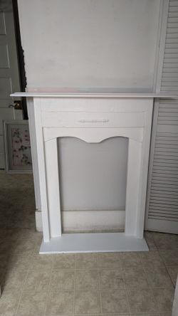 Wood Faux Fireplace 44"T,7 And Half"D,39"W