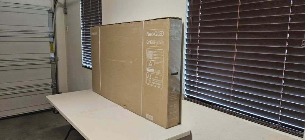 65 Inch Neo QLED Samsung Smart TV 4K UHD with 144 Hz refresh rate. 2025 Model Q70F Factory Sealed. Includes