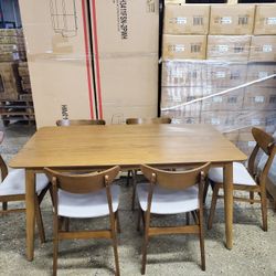 Mid-century Modern Style 7 pc dining set (New)