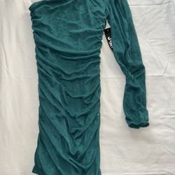 Brand new Green One-Shoulder Dress 