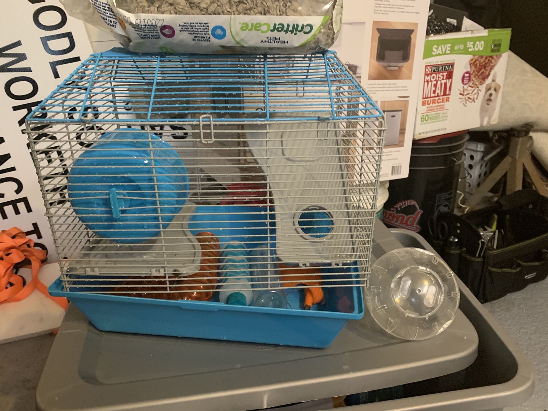 Hamster Cage With Filling For The Crate 