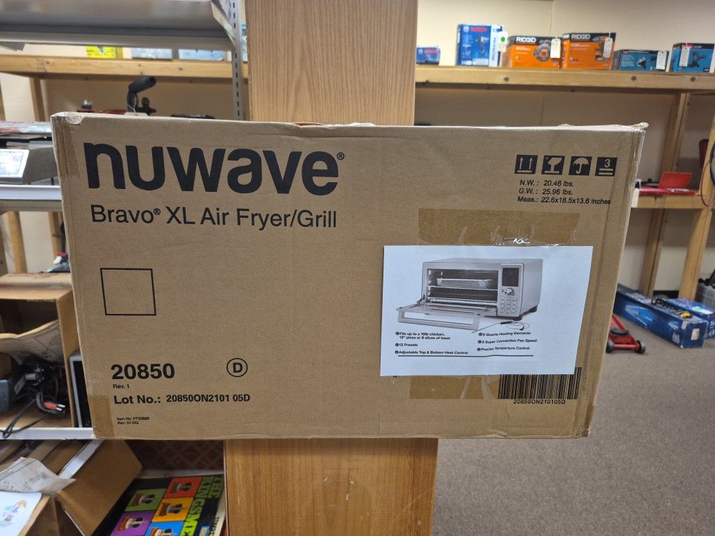 NEW Nuwave Bravo XL Air Fryer Grill 20850