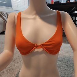 Kendall & Kylie Hot Orange Swim Top Size Large