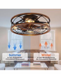 Ceiling light fan new $$75