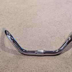 New Chrome Little Kids Bicycle Handlebars 18 And 1/2" Wide, 4 &1/2"Rise, 25.4 Mm At Center, See Pictures,