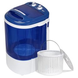 Portable Mini Washing Machine 8 lbs Washing Capacity Semi-Automatic Compact Washer Spinner Small Cloth Washer Laundry Appliances for Apartment, RV, Ca