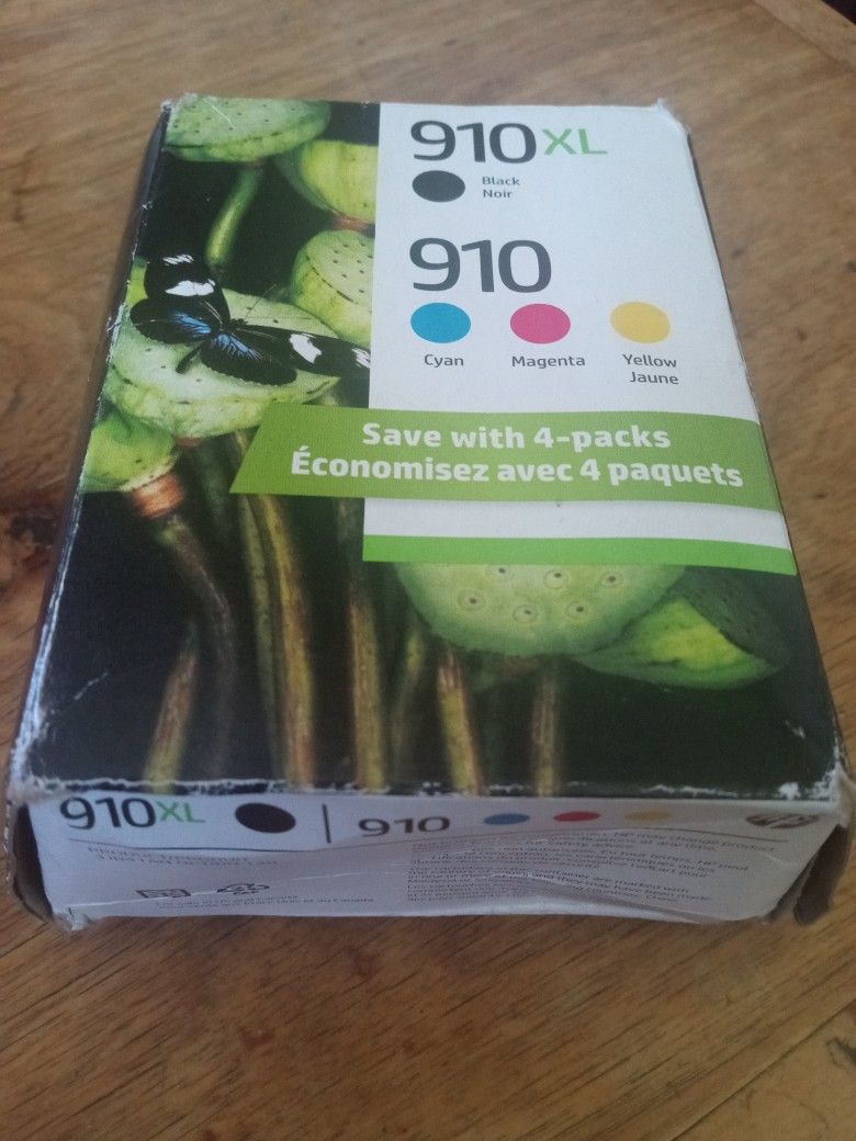 Original 910XL/910 Ink Cartridges (Cyan Magenta Yellow Black) 4-Pack In