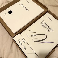 Remarkable paper pro 11.8” paper tablet with marker plus and book folio in mosaic weave 