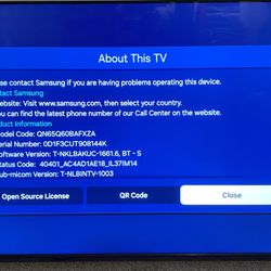 Samsung 65” Q60B QLED 4K Smart TV