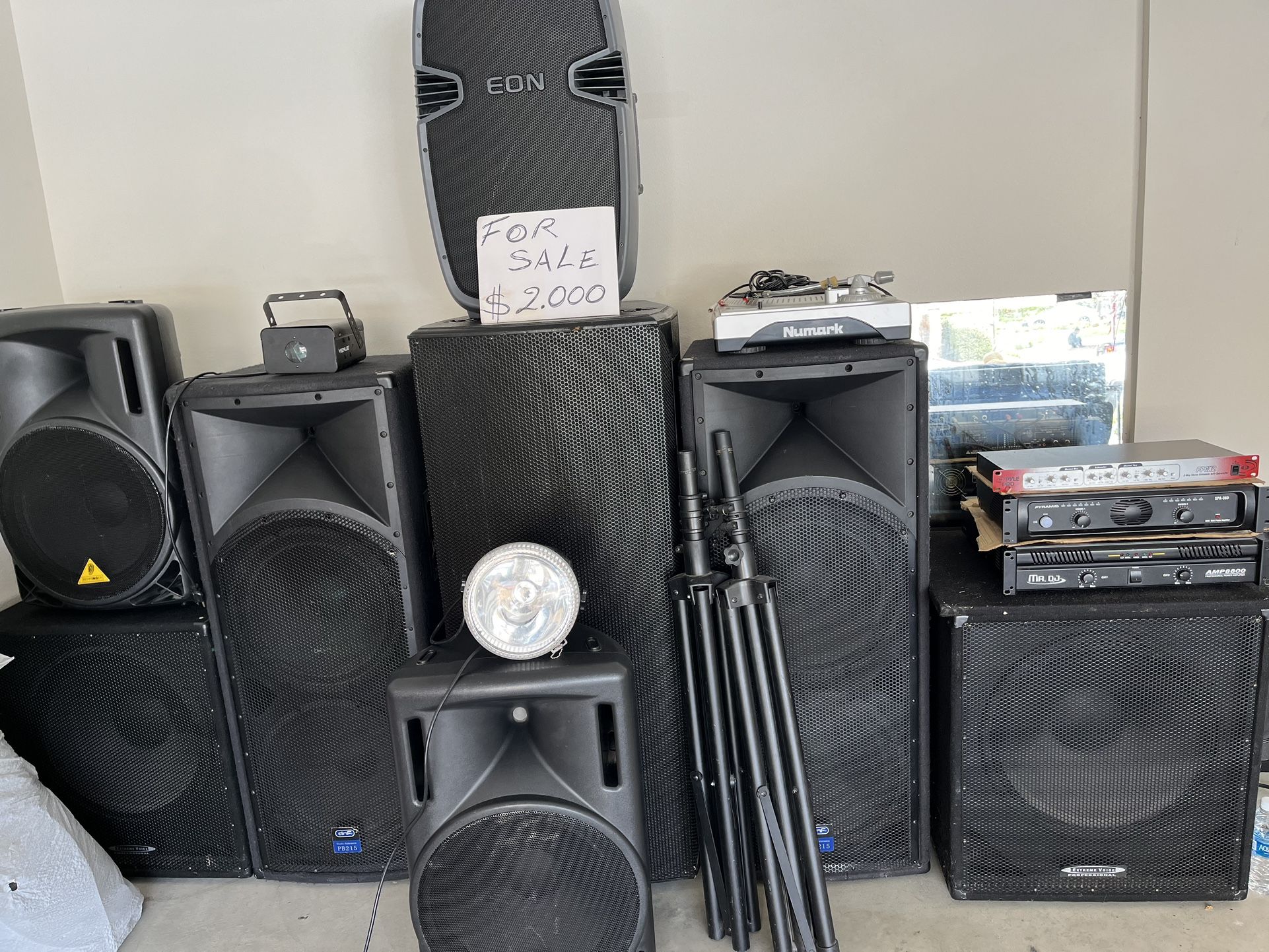 DJ Sound System Speakers Lights