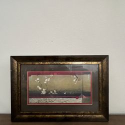 🖼 Decorative Framed Art – Asian-Inspired Floral Design 🌸