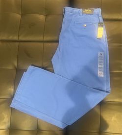 NWT Polo Ralph Lauren Classic Fit Chino Pants Blue Men’s Sz 38x32 NEW Preppy