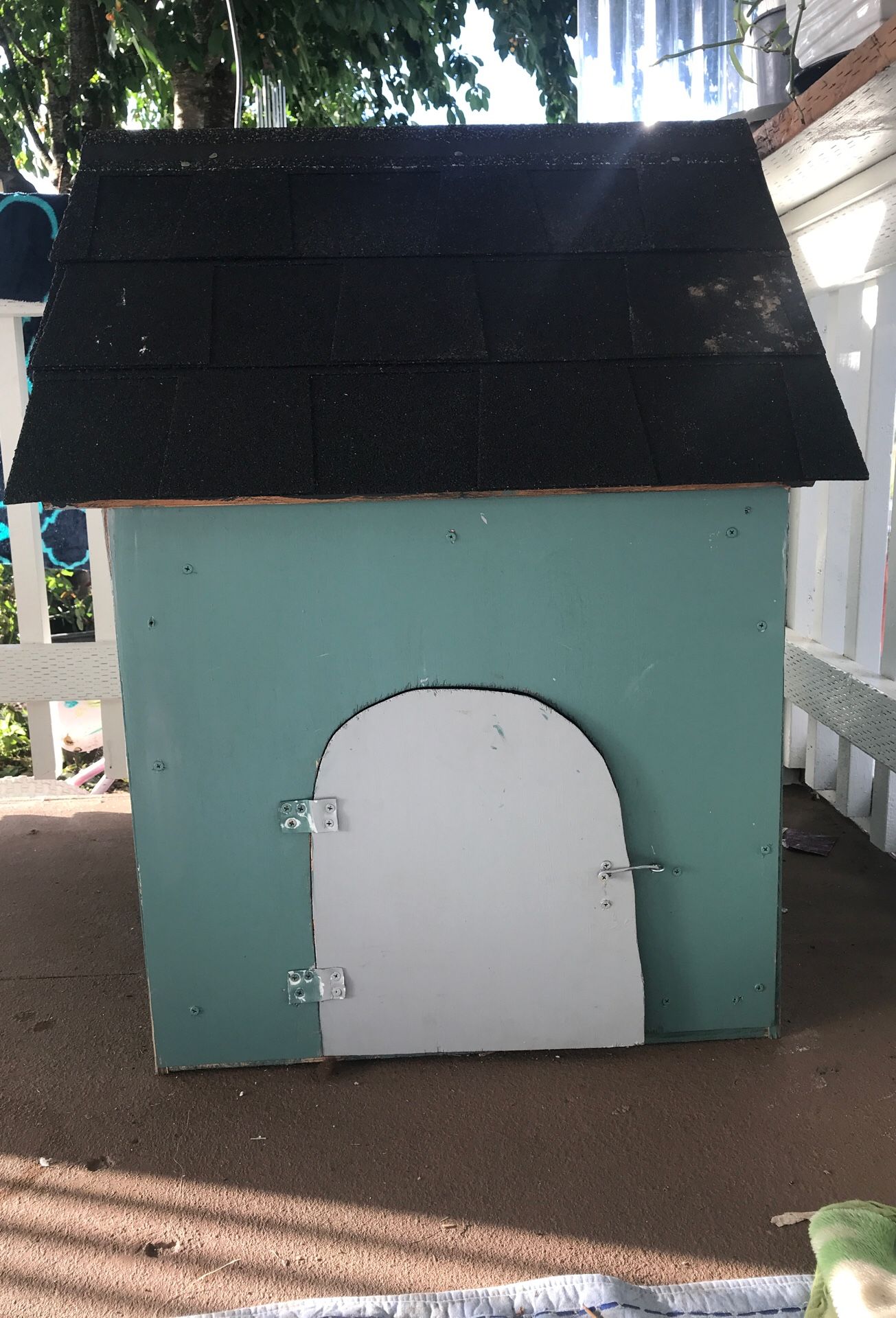 Dog house with lock